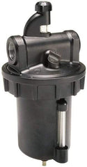 Parker - 3/4 NPT Port, 250 Max psi, Heavy-Duty Lubricator - Zinc Bowl with Sight Glass, Cast Aluminum Body, 325 CFM, 150°F Max, 4.97" Wide x 11.44" High - Americas Industrial Supply