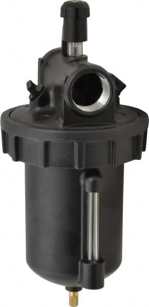 Parker - 1 NPT Port, 250 Max psi, Heavy-Duty Lubricator - Zinc Bowl with Sight Glass, Cast Aluminum Body, 350 CFM, 150°F Max, 4.97" Wide x 11.44" High - Americas Industrial Supply