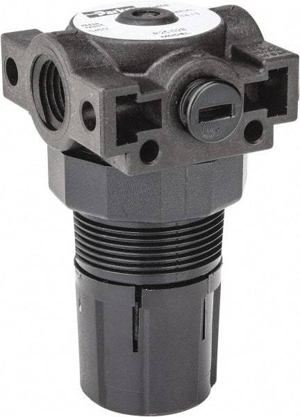 Parker - 1/4 NPT Port, Plastic Miniature Regulator - 0 to 60 psi Range, 150 Max psi Supply Pressure, 1/8" Gauge Port Thread, 1.6" Wide x 3.1" High - Americas Industrial Supply