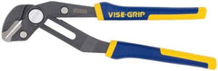 Irwin - 8" OAL, 1-3/4" Jaw Length, Groovelock Pliers - Serrated Jaw, Straight Head, ProTouch Handles - Americas Industrial Supply