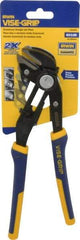 Irwin - 10" OAL, 2-1/4" Jaw Length, Groovelock Pliers - Serrated Jaw, Straight Head, ProTouch Handles - Americas Industrial Supply