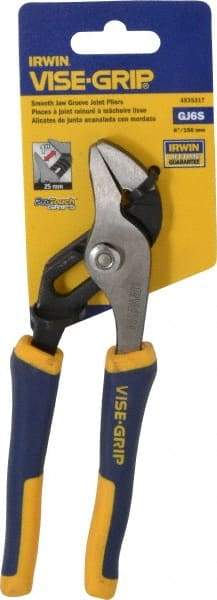 Irwin - 6" OAL, 1" Jaw Length, Groove Joint Pliers - Smooth Jaw, Smooth Head, ProTouch Handles - Americas Industrial Supply