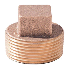 Merit Brass - Brass & Chrome Pipe Fittings Type: Square Head Plug Fitting Size: 1-1/4 - Americas Industrial Supply