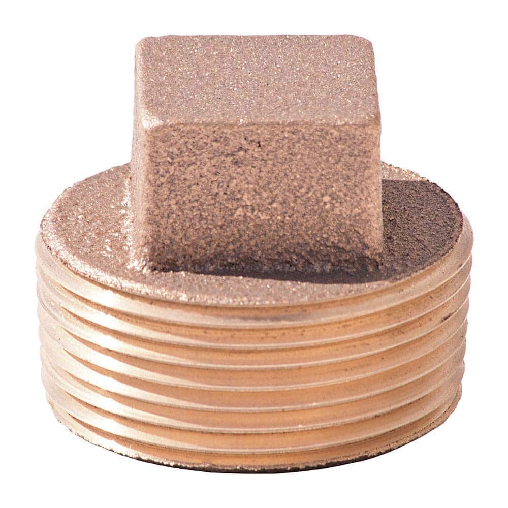 Merit Brass - Brass & Chrome Pipe Fittings Type: Square Head Plug Fitting Size: 3/4 - Americas Industrial Supply
