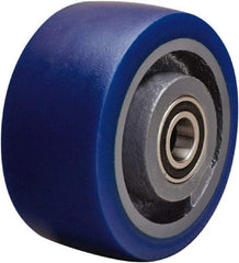 Hamilton - 4 Inch Diameter x 2 Inch Wide, Polyurethane Mold on to Cast Iron Center Caster Wheel - 600 Lb. Capacity, 2-1/4 Inch Hub Length, 1/2 Inch Axle Diameter, Sealed Precision Ball Bearing - Americas Industrial Supply