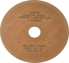 Norton - 3" Diam x 1/2" Hole x 0.01" Thick, 220 Grit Surface Grinding Wheel - Diamond, Type 1A1, Very Fine Grade, Metal Bond - Americas Industrial Supply