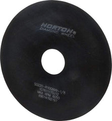 Norton - 6" Diam x 1-1/4" Hole x 1/32" Thick, 220 Grit Surface Grinding Wheel - Diamond, Type 1A1, Very Fine Grade, Resinoid Bond - Americas Industrial Supply
