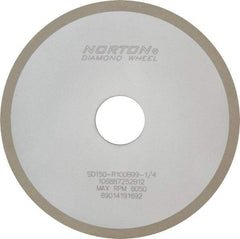 Norton - 6" Diam x 1-1/4" Hole x 1/4" Thick, 150 Grit Surface Grinding Wheel - Diamond, Type 1A1, Very Fine Grade, Resinoid Bond - Americas Industrial Supply