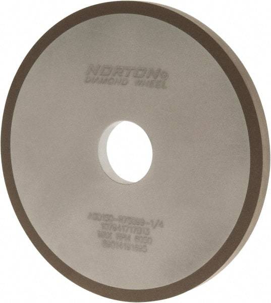 Norton - 6" Diam x 1-1/4" Hole x 3/8" Thick, 150 Grit Surface Grinding Wheel - Diamond, Type 1A1, Very Fine Grade, Resinoid Bond - Americas Industrial Supply