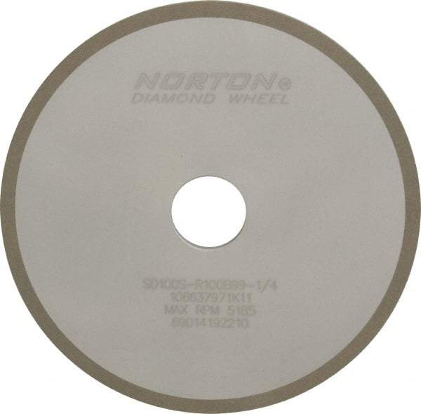Norton - 7" Diam x 1-1/4" Hole x 1/4" Thick, 100 Grit Surface Grinding Wheel - Diamond, Type 1A1, Fine Grade, Resinoid Bond - Americas Industrial Supply