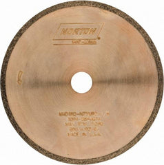 Norton - 4" Diam x 1/2" Hole, 180 Grit Surface Grinding Wheel - Diamond, Type 1A1R, Medium Grade - Americas Industrial Supply