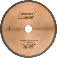 Norton - 4" Diam x 1/2" Hole, 220 Grit Surface Grinding Wheel - Diamond, Type 1A1R, Fine Grade - Americas Industrial Supply