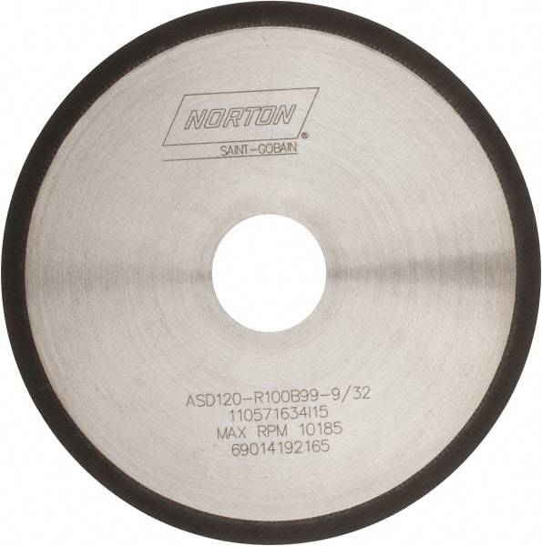 Norton - 6" Diam x 1-1/4" Hole, 120 Grit Surface Grinding Wheel - Type 1A1R, Coarse Grade - Americas Industrial Supply