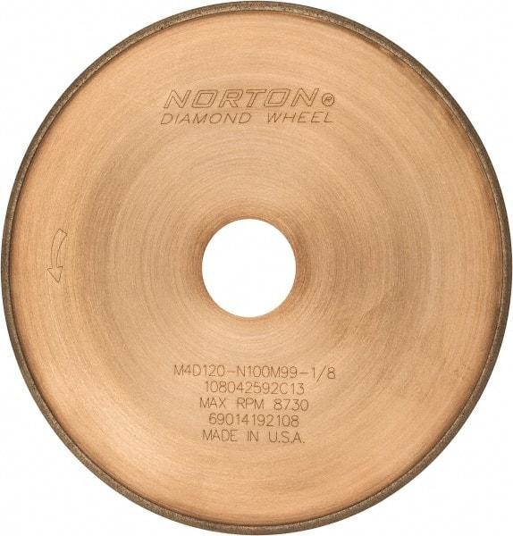 Norton - 7" Diam x 1-1/4" Hole, 120 Grit Surface Grinding Wheel - Diamond, Type 1A1R, Coarse Grade - Americas Industrial Supply