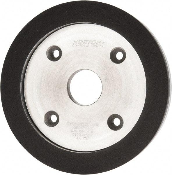 Norton - 6" Diam, 1-1/4" Hole Size, 3/4" Overall Thickness, 150 Grit, Type 6 Tool & Cutter Grinding Wheel - Very Fine Grade, Diamond, P Hardness, Vitrified Bond - Americas Industrial Supply