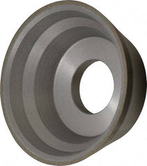 Norton - 3-3/4" Diam, 1-1/4" Hole Size, 1-1/2" Overall Thickness, 100 Grit, Type 11 Tool & Cutter Grinding Wheel - Fine Grade, Diamond, Resinoid Bond - Americas Industrial Supply