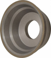 Norton - 3-3/4" Diam, 1-1/4" Hole Size, 1-1/2" Overall Thickness, 100 Grit, Type 11 Tool & Cutter Grinding Wheel - Fine Grade, Diamond, Resinoid Bond - Americas Industrial Supply