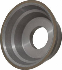 Norton - 3-3/4" Diam, 1-1/4" Hole Size, 1-1/2" Overall Thickness, 150 Grit, Type 11 Tool & Cutter Grinding Wheel - Very Fine Grade, Diamond, Resinoid Bond - Americas Industrial Supply