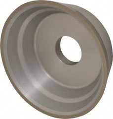 Norton - 5" Diam, 1-1/4" Hole Size, 1-3/4" Overall Thickness, 100 Grit, Type 11 Tool & Cutter Grinding Wheel - Fine Grade, Diamond, Resinoid Bond - Americas Industrial Supply