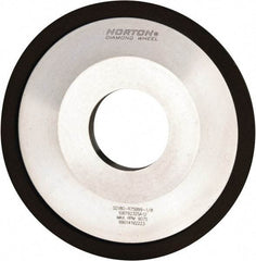 Norton - 4" Diam, 1-1/4" Hole Size, 1/2" Overall Thickness, 180 Grit, Type 12 Tool & Cutter Grinding Wheel - Very Fine Grade, Diamond, Resinoid Bond - Americas Industrial Supply