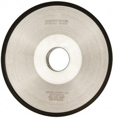 Norton - 6" Diam, 1-1/4" Hole Size, 1" Overall Thickness, 180 Grit, Type 12 Tool & Cutter Grinding Wheel - Very Fine Grade, Diamond, Resinoid Bond - Americas Industrial Supply