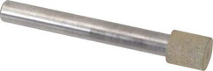 Norton - 3/8" Head Diam x 3/8" Head Thickness CBN Grinding Pin - 1/4" Shank Diam x 2-1/4" Shank Length, Fine Grade, 100 Grit - Americas Industrial Supply
