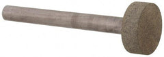 Norton - 3/4" Head Diam x 1/4" Head Thickness CBN Grinding Pin - 1/4" Shank Diam x 2-1/4" Shank Length, Fine Grade, 100 Grit - Americas Industrial Supply