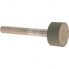 Norton - 3/4" Head Diam x 3/8" Head Thickness Diamond (Abrasive) Grinding Pin - 1/4" Shank Diam x 1-1/2" Shank Length, Very Fine Grade, 150 Grit - Americas Industrial Supply