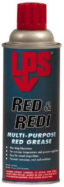 LPS - 11 oz Aerosol General Purpose Grease - Red, 450°F Max Temp, NLGIG 2, - Americas Industrial Supply