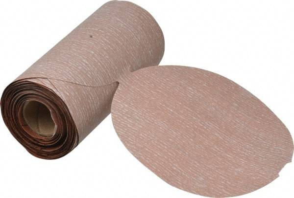 Norton - 5" Diam, 800 Grit Aluminum Oxide Adhesive PSA Disc - Ultra Fine Grade, Natural, B Weighted Backing, Flexible - Americas Industrial Supply