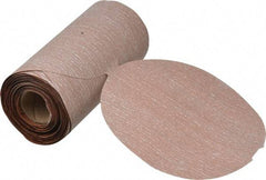 Norton - 5" Diam, 800 Grit Aluminum Oxide Adhesive PSA Disc - Super Fine Grade, Natural, B Weighted Backing, Flexible - Americas Industrial Supply