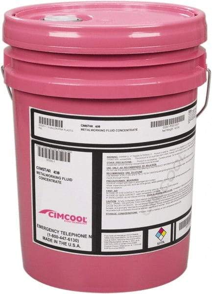 Cimcool - Cimstar 40B, 5 Gal Pail Cutting & Grinding Fluid - Semisynthetic - Americas Industrial Supply