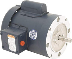 Leeson - 1 Max hp, 1,800 Max RPM, Capacitor Start Electric AC DC Motor - 115/230 V Input, Single Phase, 56C Frame, C-Face Mount, TEFC Enclosure - Americas Industrial Supply