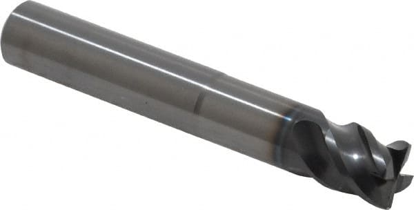 OSG - 1/2", 4 Flute, Single End, Solid Carbide, 0.03" Corner Radius End Mill - 3-1/4" OAL, 45° Helix, 1/2" LOC, 1-1/2" Extended Reach - Americas Industrial Supply