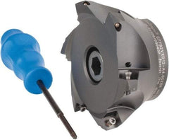 Kennametal - 4" Cut Diam, 0.098" Max Depth, 1-1/4" Arbor Hole, 6 Inserts, XD 12 Insert Style, Indexable Copy Face Mill - C7792VXD12-A4.00Z06R Cutter Style, 1.97" High, Through Coolant, Series 7792 - Americas Industrial Supply