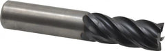 Kennametal - 5/8", 1-1/4" LOC, 5/8" Shank Diam, 3-1/2" OAL, 5 Flute, Solid Carbide Square End Mill - Single End, AlTiN Finish, Spiral Flute, 30° Helix, Right Hand Cut, Right Hand Flute, Series UCDE - Americas Industrial Supply