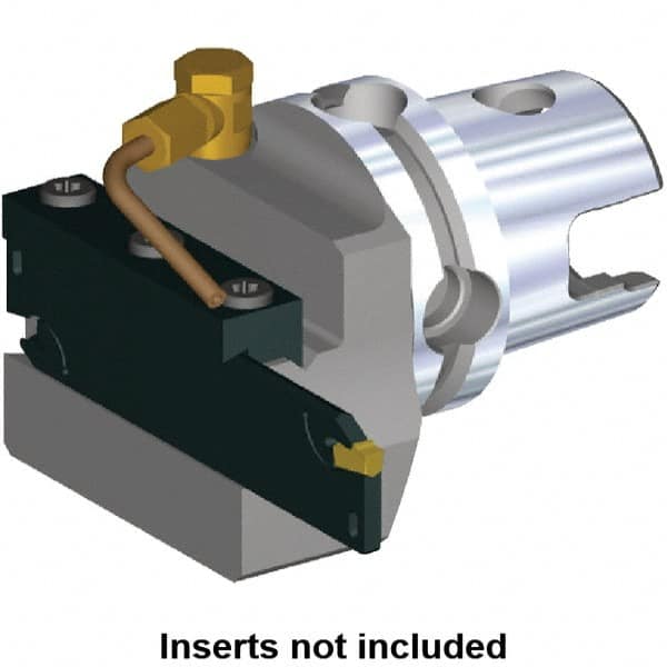 Kennametal - 26 Insert, 59.8mm Head Length, Modular Grooving Blade Holder Head - Left Hand Cut, System Size KM50, Through Coolant, Series A2 - Americas Industrial Supply