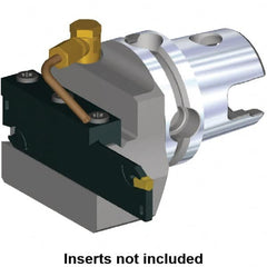 Kennametal - 26 Insert, 59.8mm Head Length, Modular Grooving Blade Holder Head - Left Hand Cut, System Size KM50, Through Coolant, Series A2 - Americas Industrial Supply