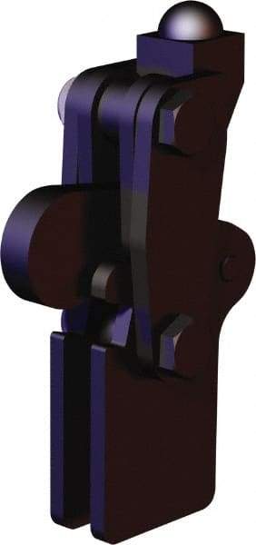 De-Sta-Co - 450 Lb Holding Capacity, Vertical Handle, Manual Hold Down Toggle Clamp - 200° Bar Opening, Weldable Base, Oxide Finish, Forged Alloy Steel - Americas Industrial Supply
