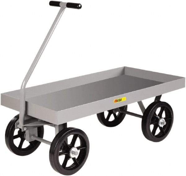 Little Giant - 3,000 Lb Capacity Steel Wagon Truck - Steel Deck, 24" OAW, 48" Platform Length x 18-1/2" Platform Height, Pneumatic Casters - Americas Industrial Supply