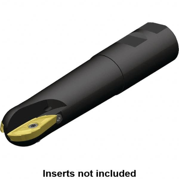 Kennametal - 1-1/2" Cut Diam, 1-1/2" Max Depth of Cut, 1-1/2" Shank Diam, 169.8mm OAL, Indexable Ball Nose End Mill - 101.5mm Head Length, Weldon Shank, 5505 Toolholder, XPNT121254RF Insert - Americas Industrial Supply