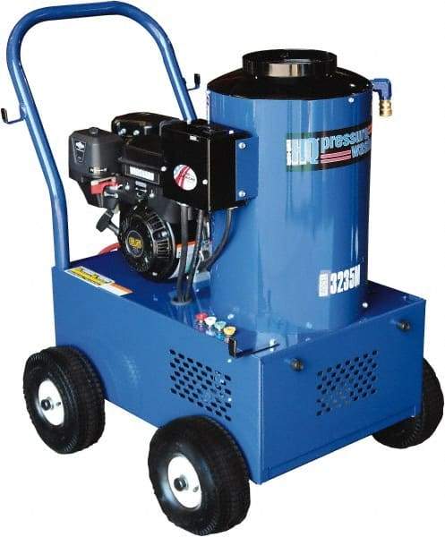 Value Collection - Gas, 6.5 hp, 2,300 psi, 2.9 GPM, Hot Water Pressure Washer - General Triplex Ceramic Plunger, 50' x 3/8" Hose - Americas Industrial Supply