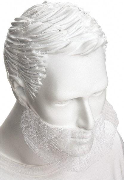 PRO-SAFE - Size L, Beard Cover - White, Nylon - Americas Industrial Supply