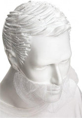 PRO-SAFE - Size L, Beard Cover - White, Nylon - Americas Industrial Supply