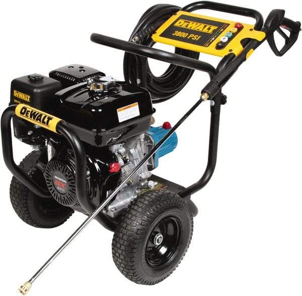 DeWALT - Gas, 8.5 hp, 3,800 psi, 3.5 GPM, Cold Water Pressure Washer - CAT Triplex, 50' x 3/8" Hose - Americas Industrial Supply