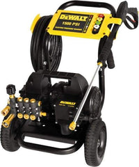 DeWALT - Electric, 13 Amp, 1.5 hp, 1,500 psi, 1.8 GPM, Cold Water Pressure Washer - Triplex Plunger, 25' x 1/4" Hose, 120 Max Volts - Americas Industrial Supply