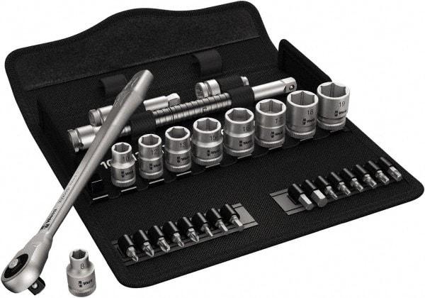 Wera - 3/8" Drive Standard Socket Set - 8 to 19mm - Americas Industrial Supply