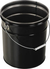 Vestil - 5 Gal Black Steel Pail - 13-3/8" High - Americas Industrial Supply