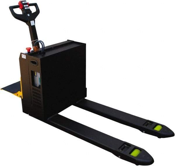 Vestil - 4,500 Lb Capacity, 7-51/64" Lift Electric Pallet Truck - 3.4" Min Lift Height, 48" Fork Length x 27" Fork Width, 30" Overall Width - Americas Industrial Supply