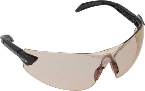 PRO-SAFE - Indoor/Outdoor Blue Lenses, Frameless Safety Glasses - Anti-Fog, Scratch Resistant, Adjustable Temples, Size Universal, Wrap Around - Americas Industrial Supply
